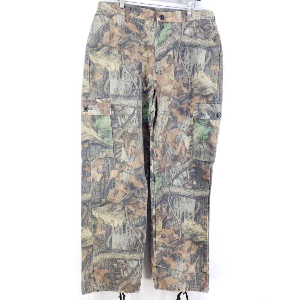 Liberty Mens Large Camo Cargo Hunting Pants Adjustable Hem